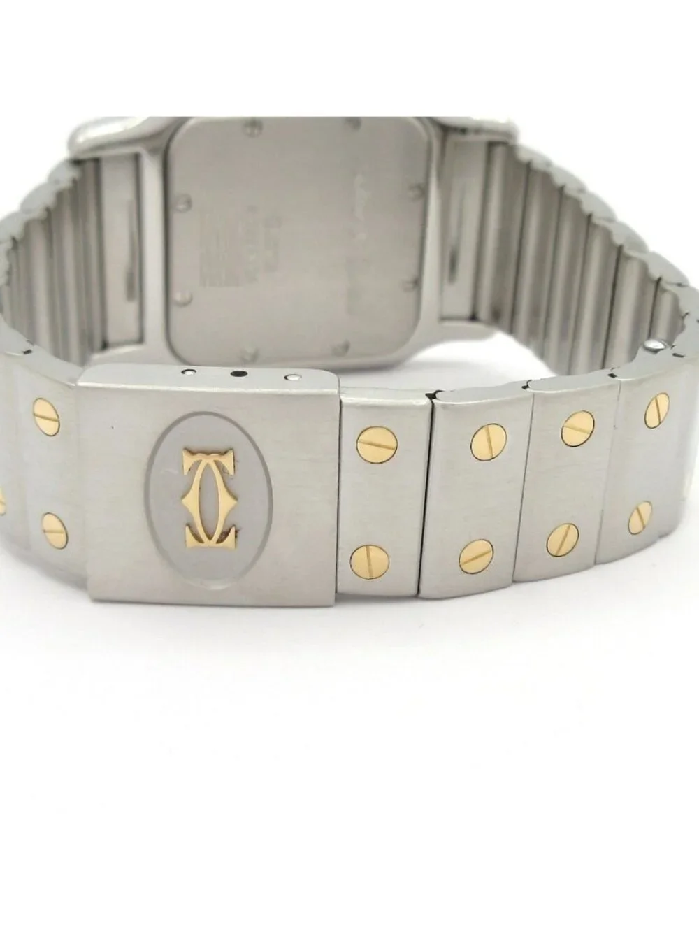 Cartier Watch Santos Galbe LM SS 18k Yellow Gold Vintage